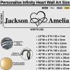 lunwall Infinity Heart Metal Wall Art, Infinity Heart Wall Decor, Metal Infinity Sign, Personalized Wedding Gifts for Couples, Personalized Anniversary Gifts, Couples Wall Decor (Style 6) view 3