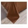 QuKan Bed, Bedding Set Skin Friendly Fabric Black Duvet Cover Set Solid Color Single Double King Size Quilt Cover Set, 180x200cm 4 pcs, Brown, MM-102 view 4