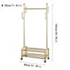 Coat Rack Freestanding Hall Tree Stand Coat Rack Bedroom Dirty Clothes Basket with Wheels Hanging Clothes Rack Balcony Clothes Rod Metal Coat Rack Coat Tree Standing Coat Rack (Color : A, Size : 80* view 2