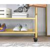 Coat Rack Freestanding Hall Tree Stand Coat Rack Bedroom Dirty Clothes Basket with Wheels Hanging Clothes Rack Balcony Clothes Rod Metal Coat Rack Coat Tree Standing Coat Rack (Color : A, Size : 80* view 4