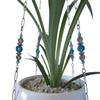 ATLanyards Teal and Gray Beaded Plant Shelf | Teal and Gray Plant Hanger | Floating Plant Holder | Plant Lover Gift (28.5" - 3 Bead Sets) view 2