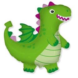 36" Flexmetal Dragon Green Foil Balloon