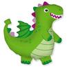36" Flexmetal Dragon Green Foil Balloon view 1