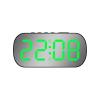 QukAn Digital Alarm Clock Desktop Table Clock Teperature Calendar LED Display Electronic Alarm Clocks Snooze Funtion Night Mode 12/24H (Color : Black Green Light) view 1