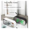 QukAn Digital Alarm Clock Desktop Table Clock Teperature Calendar LED Display Electronic Alarm Clocks Snooze Funtion Night Mode 12/24H (Color : Black Green Light) view 4