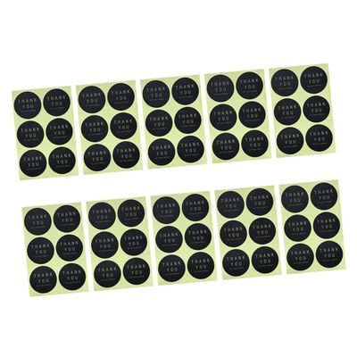 LABRIMP Cellophane Bags for Cookies 10 Sheets Round Sealing Stickers Paper Cookie Bag Labels