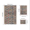 LEOSUCRE 3 Piece Bath Towel Set, Abstract Rustic Floral Towels for Bathroom Soft Shower Towels Absorbent Bathroom Towels Set (1 Bath Towel 1 Hand Towel 1 Washcloth) Middle Age Geometric Tribal view 4