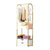 Coat Rack Freestanding Hall Tree Stand Coat Rack Freestanding, Large Coat Rack with 3 Hooks and Storage Box, Multifunctional Steel Rack with 2 Drawers Coat Tree Standing Coat Rack ( Color : A , Size : view 1