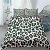 Boasorte Leopard Luxe Prints Duvet Cover Set | Urban Jungle Chic Wild Animal Fur Design Bedding Set | with Soft Duvet Cover+2 Pillow Shams(3pcs) or Sheet (4pcs) (B,Queen-4PCS) view 1