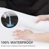 ELVEN HOME Twin Size Mattress Pad Waterproof, Pillow Top Cooling Twin Mattress Topper for Single Bed, Pee Proof Mattress Protector Cover Quilted Fitted with 8-21" Deep Pocket (39x75 inch, Black) view 2