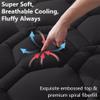 ELVEN HOME Twin Size Mattress Pad Waterproof, Pillow Top Cooling Twin Mattress Topper for Single Bed, Pee Proof Mattress Protector Cover Quilted Fitted with 8-21" Deep Pocket (39x75 inch, Black) view 4
