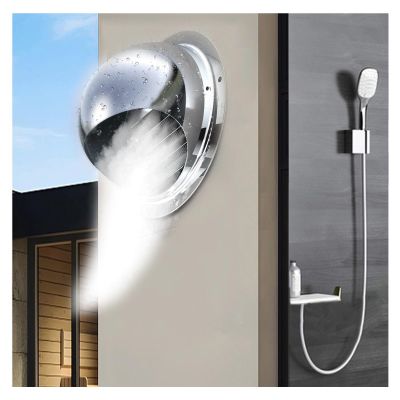304 Stainless Steel Air Vent Round Grille Ventilation,Air Vent Grille Cover Stainless Steel Round Ventilation Extractor Outlet,Wall Dryer Vent Cap,Hemispherical Design (Size : 160mm/6.30in)