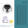 304 Stainless Steel Air Vent Round Grille Ventilation,Air Vent Grille Cover Stainless Steel Round Ventilation Extractor Outlet,Wall Dryer Vent Cap,Hemispherical Design (Size : 160mm/6.30in) view 4