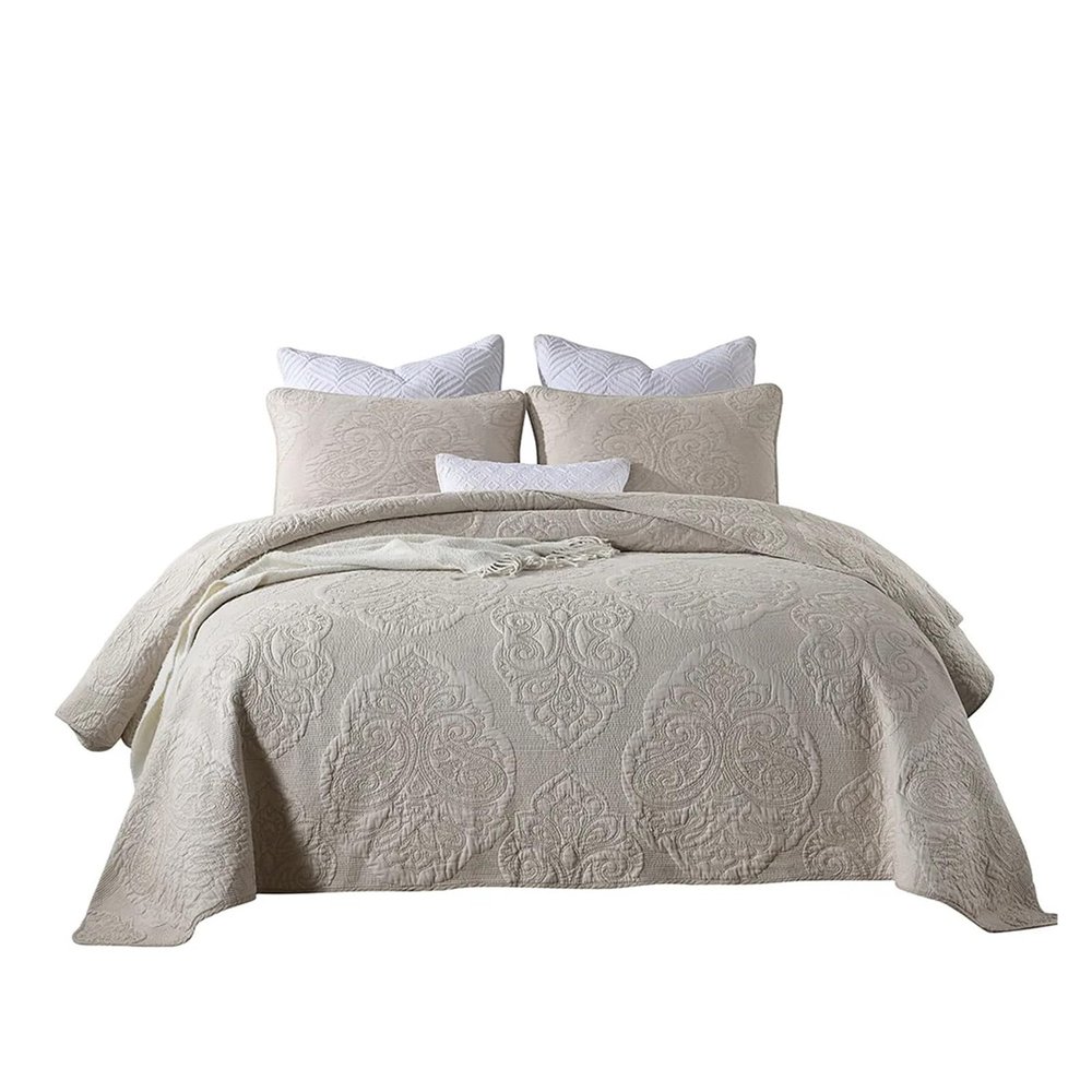 ADovz 3-Piece Bedspread Set, Fine Bedspread, Cotton Comforter, Queen Size Bed Set,Bed Sheets