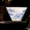 7.6cm Blue and White Porcelain Master Cup Single Cup Jingdezhen Ceramic Kung Fu Tea Set Tea Cup view 2