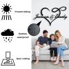 Lunwall Infinity Heart Metal Wall Art, Heart Wall Decor, Infinity Sign, Personalized Wedding & for Couples view 4