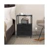 End Table End Table with Bedside Table with USB Ports and Power Outlets Modern Night Stand Nightstand view 2
