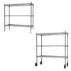 Auslar Bundle of 3-Shelf Storage Wire Shelves Chrome view 1