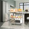 Auslar Bundle of 3-Shelf Storage Wire Shelves Chrome view 2