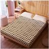 Twin Size Cream Coloured Jersey Knit Sheets Geometric Checked Sbanas Lightweight view 1