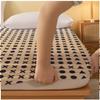 Twin Size Cream Coloured Jersey Knit Sheets Geometric Checked Sbanas Lightweight view 3