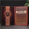 TEMKIN 10 Pairs Wooden Handmade Chinese Chopsticks,Rosewood Chopsticks Japanese Natural Wood Chopstick Reusable Hand-Carved Chopstick with Box,10 Pairs Gift Set Chopsticks ( Color : B , Size : 10 pair view 1