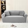 Morbuy Stretch Couch Cover Velvet Sofa Covers, 1-4 Seats Solid Colour Couch Covers Sofa Slipcovers with Elastic Bottom, Furniture Protector for Kids, Pets (2-Seaters,Light Grey) view 1