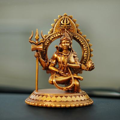 Artarium Ardhanarishvara Statue for Car Dashboard Idol Shiv Parvati Statue for Home Decor and Gift Size 3.93 inch (Pack-1)