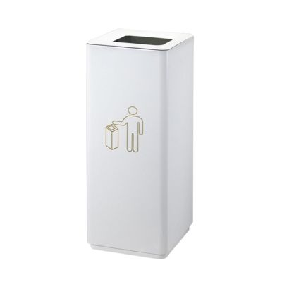 Outdoor Trash Can Creative Without Lid Trash Can Outdoor Trash Can Park Mall Commercial Trash Can Restaurant Hotel Trash Can Garbage Can (Color : White, Size : 30cm*30cm*76.5cm)