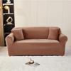 Morbuy Stretch Couch Cover Velvet Sofa Covers, 1-4 Seats Solid Colour Couch Covers Sofa Slipcovers with Elastic Bottom, Furniture Protector for Kids, Pets (2-Seaters,Coffee) view 1