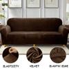 Morbuy Stretch Couch Cover Velvet Sofa Covers, 1-4 Seats Solid Colour Couch Covers Sofa Slipcovers with Elastic Bottom, Furniture Protector for Kids, Pets (2-Seaters,Coffee) view 4