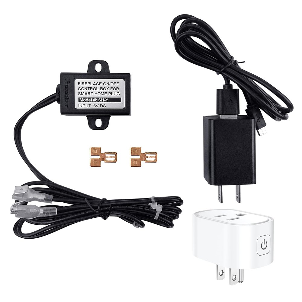 Durablow SH-Y Control Kit for Gas Fireplace with Millivolt Valve, IPI Electronic Ignition Control Module, Works with Any Smart Plug Outlet (Included) (Control Kit + Smart Plug)
