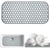 SAMSIER Sink Protectors for Kitchen Sink, Large Silicone Mats Grid for Bottom of Farmhouse (30x14) view 1