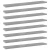 ZEYUAN Bookshelf Boards 8 pcs Concrete Gray 23.6"x3.9"x0.6" Engineered Wood Book Shelf Bookshelves Replacement Shelves for Bookcase view 1