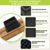 Yookwutar 6 Pack Furniture Risers 2 Inch, Adjustable Bed Risers Heavy Duty for Table Desk Couch Chair Sofa Cabinet Bed Frame Dorm, Square Stackable Table Leg Risers Lift Height 2" or 4", Black view 4