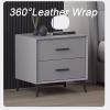 WHYATT Large-Capacity Bedside Table, Practical Side Table with 2 Drawers, Home Light Luxury Nightstand, Suitable for Home use (Color : Light Gray) view 3