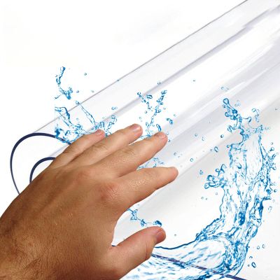 2mm Clear Desk Cover Protector, Plastic Tablecloth Table Protector, Rectangular Vinyl Desk Pad, Waterproof PVC Protective Table Pad Transparent Mat, for Dining Room Table (65x70cm)
