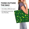 ROSIHODE St. Patrick's Day Shamrock Clover Tote Grocery Bag Shoulder Casual Reusable Bag Large for Women Men view 2
