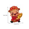 Ciieeo 3pcs God of Wealth Figurines Copper Ingot Statues for Tabletop Decor Creative Home Ornament for Living Room Office Study and More view 2