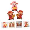 Ciieeo 3pcs God of Wealth Figurines Copper Ingot Statues for Tabletop Decor Creative Home Ornament for Living Room Office Study and More view 3
