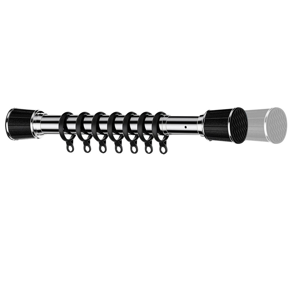 Shower Curtain Rod for Windows, Stainless Steel Adjustable Shower Rod No Drilling, Anti-Slip Bathroom Rod, for Bathroom, Room, Balcony, Hold Up Blackout Curtains, Room Divider(Color:Stainless Steel,Si