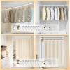 Shower Curtain Rod for Windows, Stainless Steel Adjustable Shower Rod No Drilling, Anti-Slip Bathroom Rod, for Bathroom, Room, Balcony, Hold Up Blackout Curtains, Room Divider(Color:Stainless Steel,Si view 2