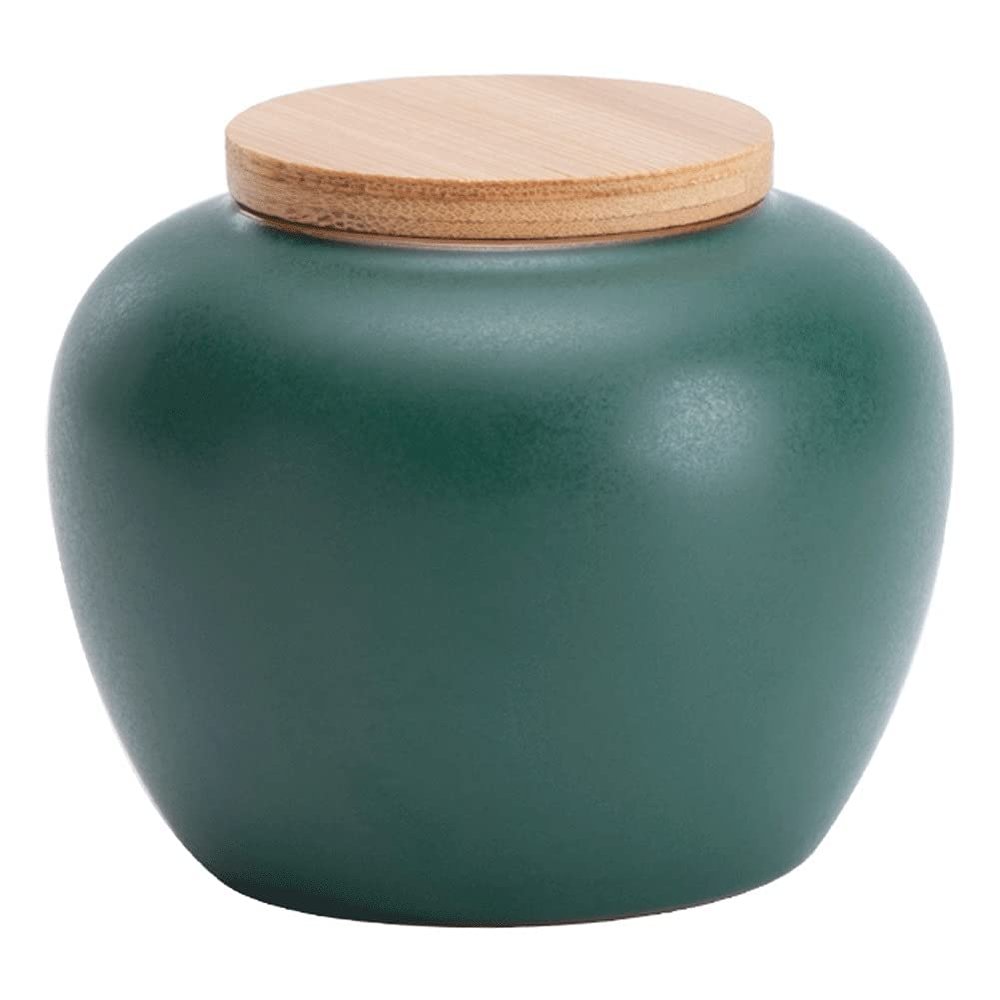 Adult Ashes,Funeral Urn,Ceramic Sealed Can Handcrafted and Affordable Memorial Burial Urn at Home Or Cemetery Dog Cat Used in Office and Home (Color : Blue) (Black) (Green)