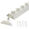 Closet Hanging Rod, Cloakroom V-Shaped Ceiling Curtain Rail with Hook, White Silent Room Divider Rod for Living Room/Bedroom/Closet Privacy Window Rod, Top Seamless Installation ( Size : 1.1m/3.6ft ) view 1