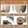 FLECPSNRG Self Stirring Coffee Mug, Rechargeable Automatic Coffee Stirring Mixing Mug, Electric Funny Self Mixing Cup, Stainless Steel Travel Coffee Cup, 380ML, Brown view 4