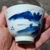 7cm Blue and White Jade Bottom Pattern Ceramic Tea Cup Vintage Kung Fu Tea Set view 2