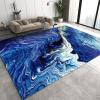 ERAYNA Abstract Blue Marble Area Rugs, Creative Ocean Streamer Art Indoor Non-Slip Kids Rug, Upholstery Rug with Non-Slip Backing for Kids Boys Girls Bedroom Living Room Dining Room Study 2ftx3ft view 1