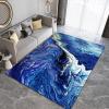 ERAYNA Abstract Blue Marble Area Rugs, Creative Ocean Streamer Art Indoor Non-Slip Kids Rug, Upholstery Rug with Non-Slip Backing for Kids Boys Girls Bedroom Living Room Dining Room Study 2ftx3ft view 2