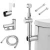 Greenspring Chrome Handheld Bidet Sprayer Attachment for Toilet Adjustable Cloth Diaper Sprayer Bidets for Attachment Toilet with Interchangeable Spray Heads, Brass view 1