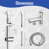 Greenspring Chrome Handheld Bidet Sprayer Attachment for Toilet Adjustable Cloth Diaper Sprayer Bidets for Attachment Toilet with Interchangeable Spray Heads, Brass view 2